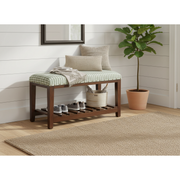 Winston Wooden Bench with Shelf – Rustic Entryway & Storage Seating