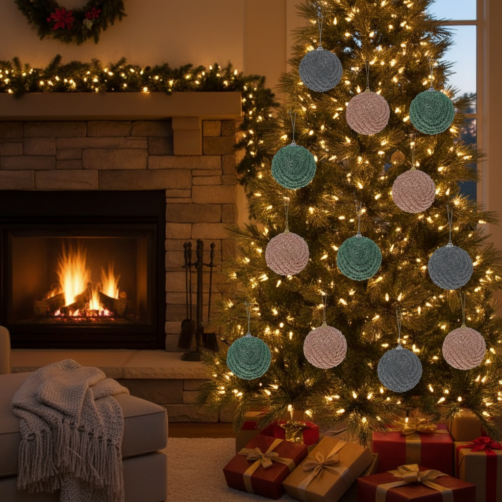 Christmas Ball Ornament Set of 12 – Holiday Tree Decoration