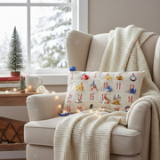 Advent Calendar Cushion With 24 Pockets Christmas Countdown Decorative Pillow
