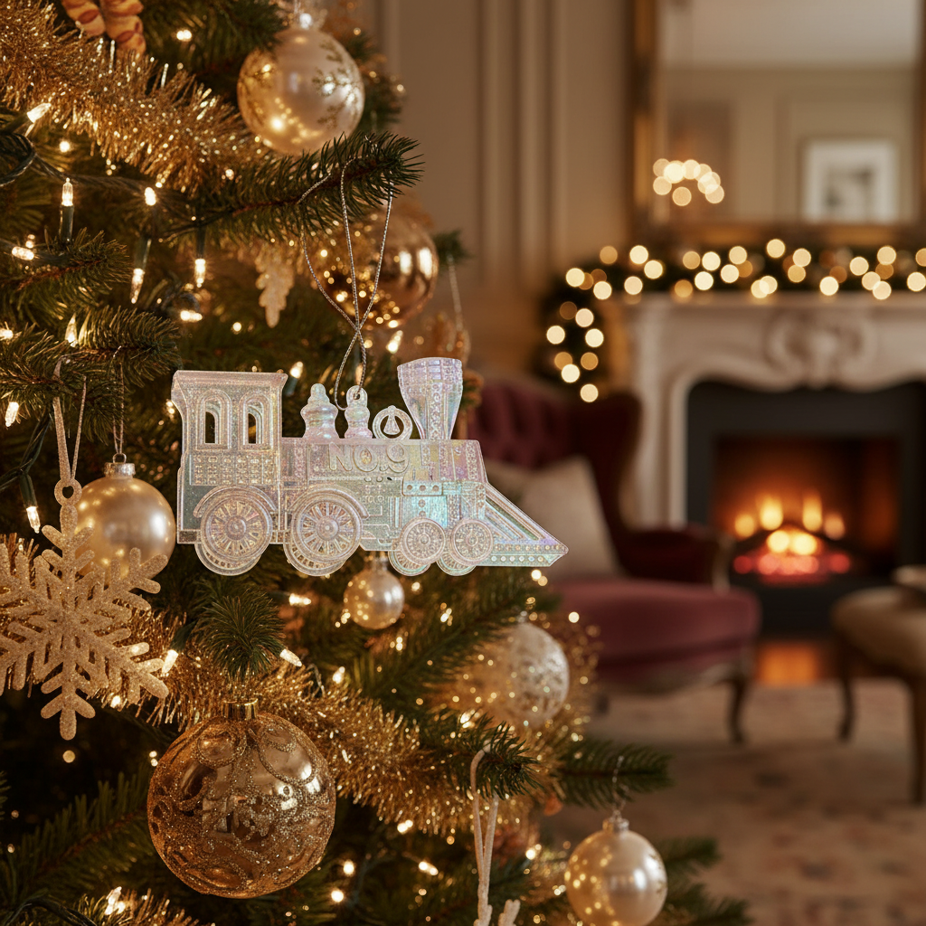 Long Train Christmas Ornament Set of 12 – Holiday Tree Decoration