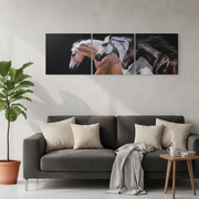 Canvas Wall Art Triple Horse Head Home Decor