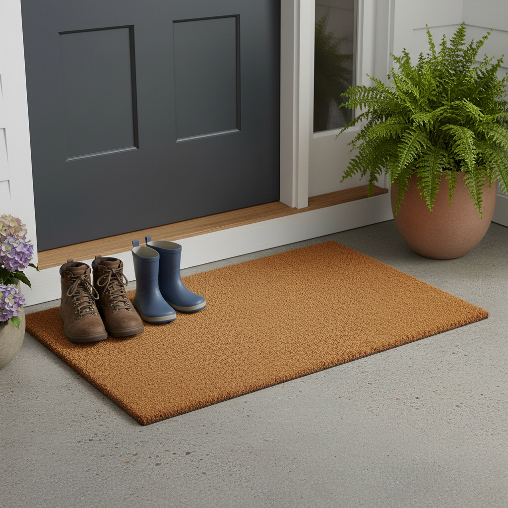 Plain Coir Door Mat – 30x48, Durable Outdoor/Indoor Entry Mat