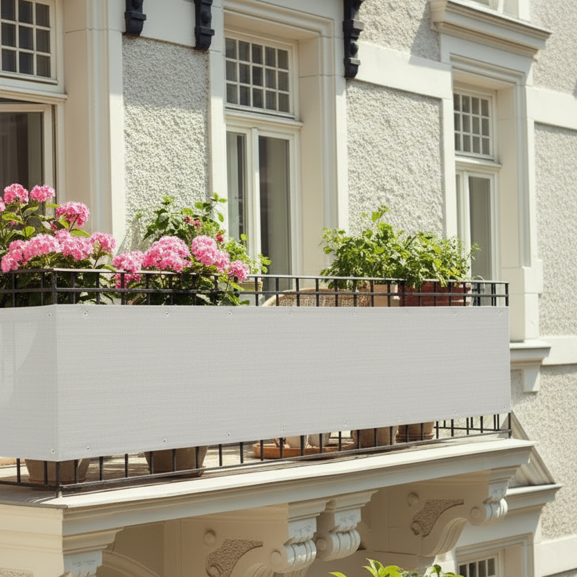 Privacy Balcony Cover – Ivory, Outdoor Screening & Sun Protection