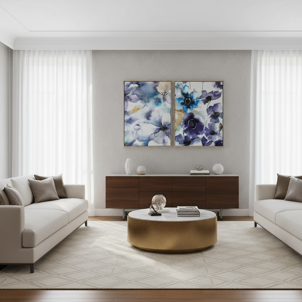 Framed Canvas Wall Art Viola Assorted Set of 2