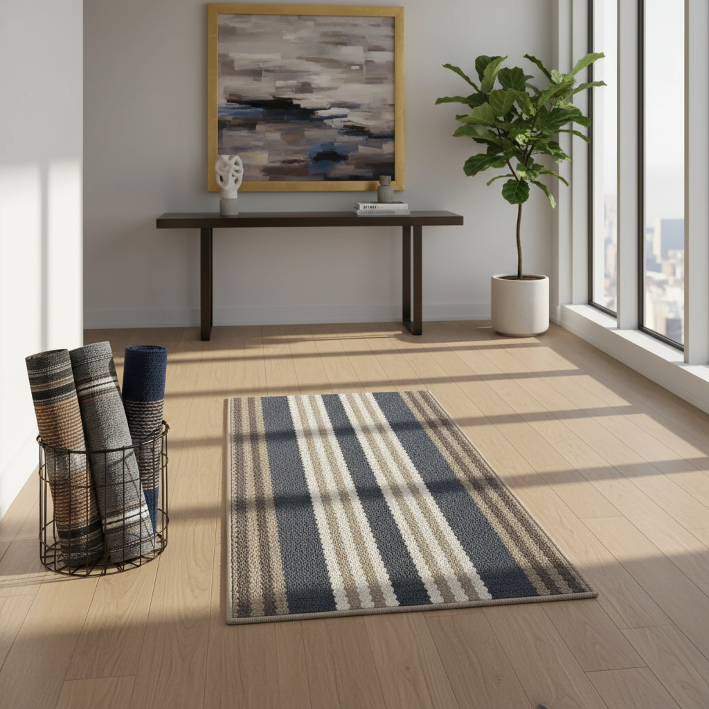 Zebra Print Accent Rug 2x8 ft Assorted Pattern Set of 3