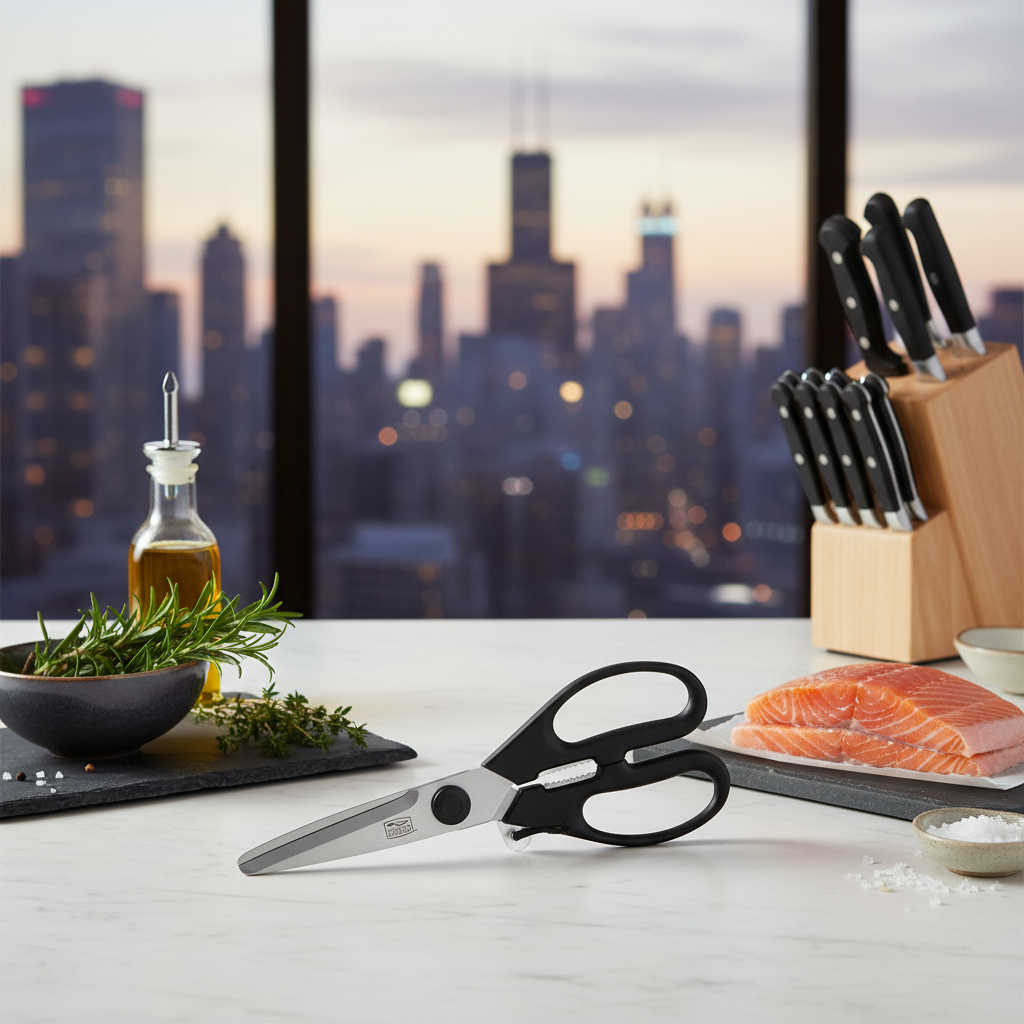 Chicago Cutlery Black Kitchen Shears – Heavy Duty Multi-Purpose Scissors