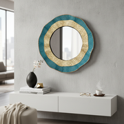 Kai Metal Round Wall Mirror – Stylish Home Decor Accent, Modern Design