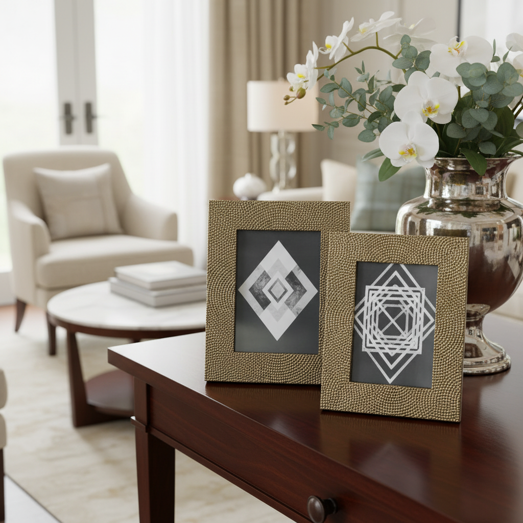 4x6 Inch Mackenzie Gold Picture Frame Set of 2 Elegant Home Frame