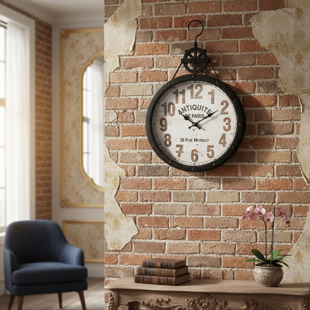 Antiquite de Paris Wall Clock – Vintage Style Metal Home Clock
