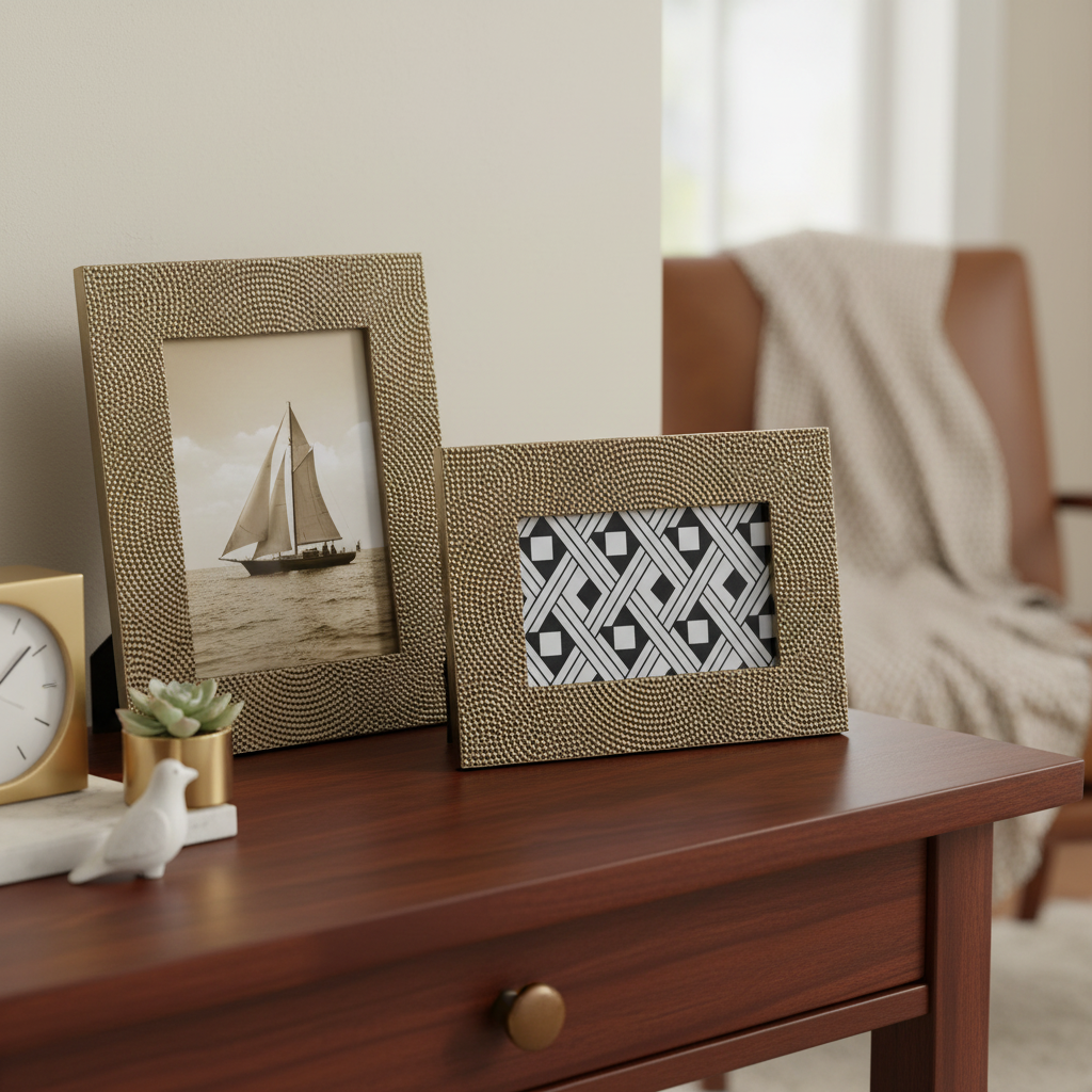 4x6 Inch Mackenzie Gold Picture Frame Set of 2 Elegant Home Frame