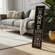 Floor Standing Framed Wall Sign "Our Home Is Filled With" Home Decor