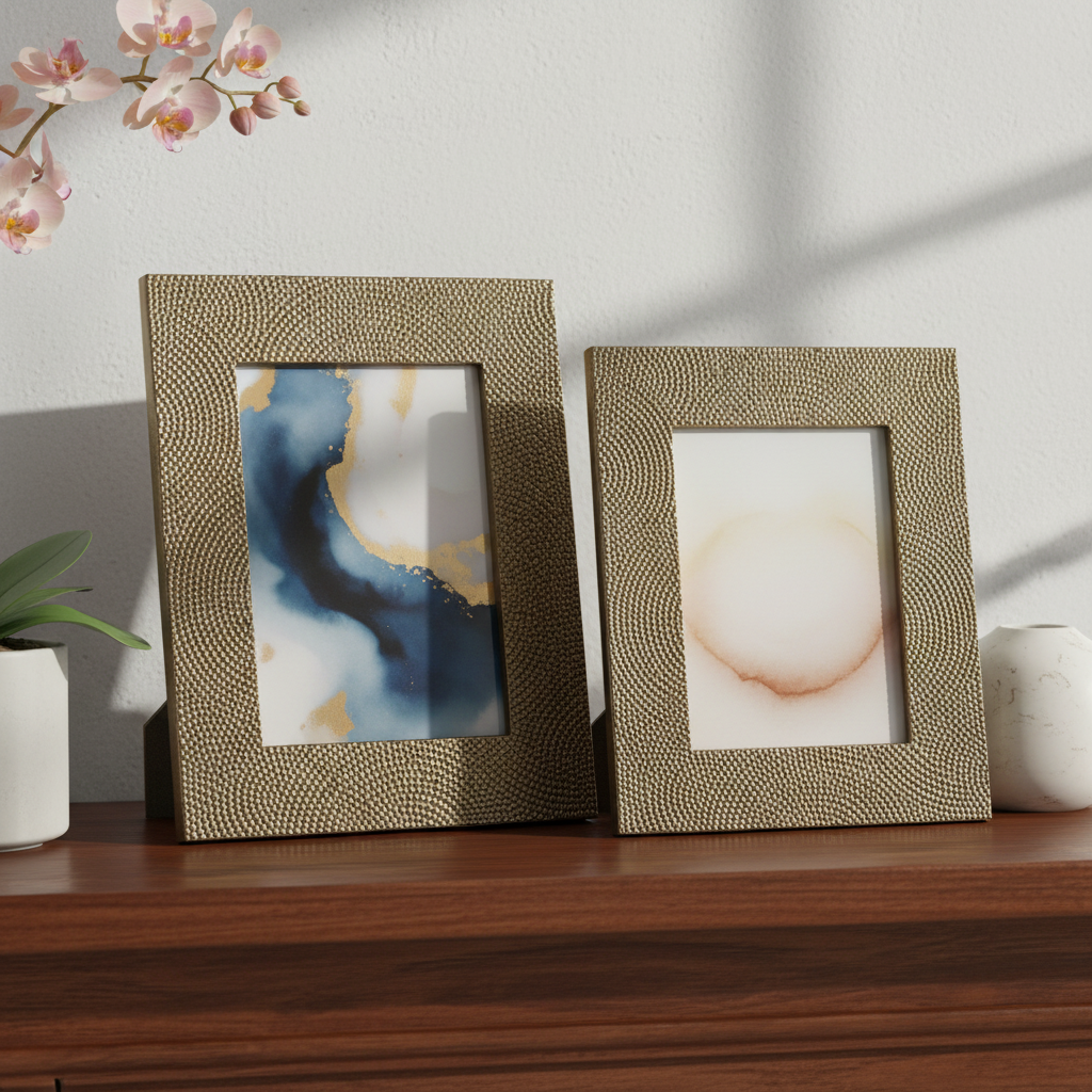 4x6 Inch Mackenzie Gold Picture Frame Set of 2 Elegant Home Frame