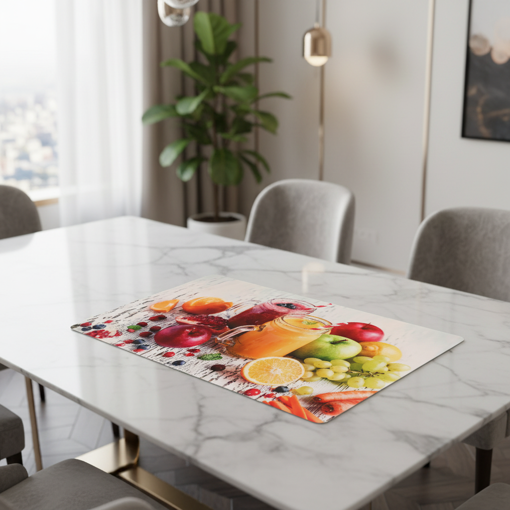 Plastic Placemat Fruit Smoothie Design Set of 12