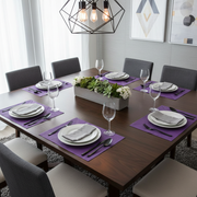 Vinyl Placemat – Electrify Purple, Contemporary Table Set of 12