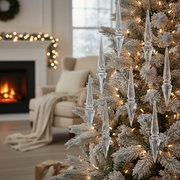Acrylic Diamond Icicle Ornaments – 5", Pack of 4, Set of 2