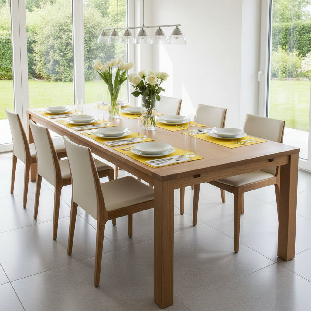 Vinyl Placemat – Electrify Yellow, Modern Dining Table Set of 12
