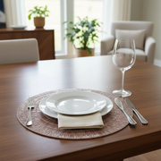 Rose Round PVC Lace Placemat Set of 12 – Elegant Table Decor, Easy-Clean Mats