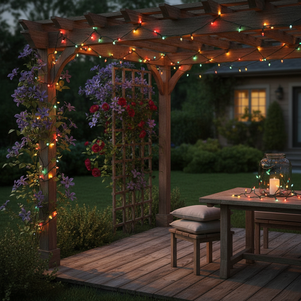 100 Light 5Mm LED Indoor Outdoor String Light Set Multi Color Bulbs Holiday Lights