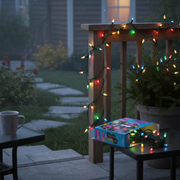 100 Light 5Mm LED Indoor Outdoor String Light Set Multi Color Bulbs Holiday Lights