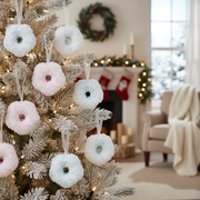 Donut Christmas Ornament Set of 12 – Holiday Tree Decoration
