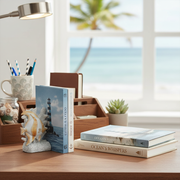 Fish Bookends Seaside Tales, Desk Organizer, Office Decor, Book Holder