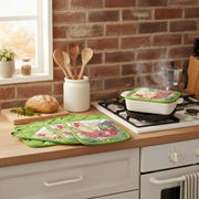 Pot Holder With Pocket Roosters Design Set Of 6, Kitchen Heat Resistant Accessory