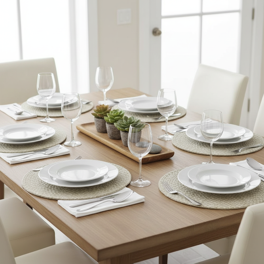 Wave Braided Round Placemat 15 X 15 Set Of 12, Dining Table Decoration