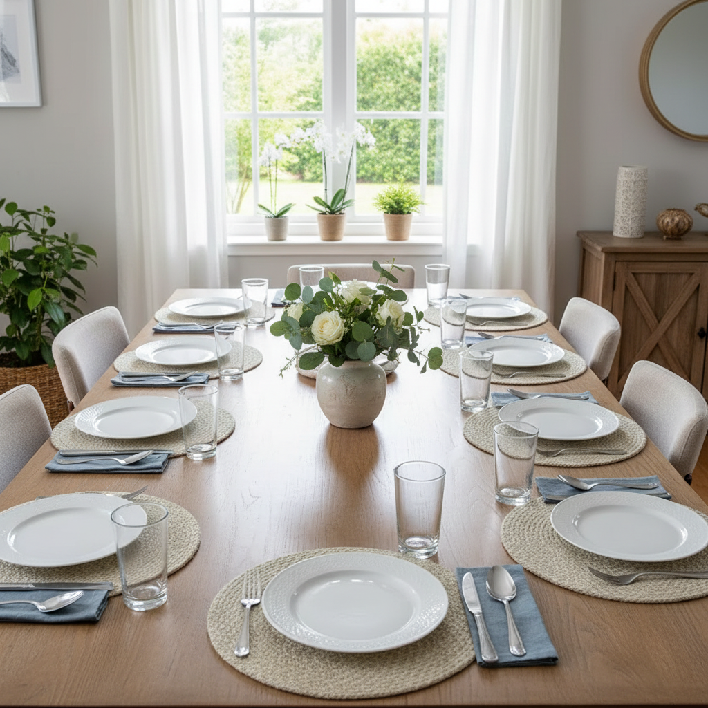 Wave Braided Round Placemat 15 X 15 Set Of 12, Dining Table Decoration
