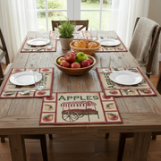 Tapestry Placemat Apples Design Decorative Dining Table Mats - Set of 12