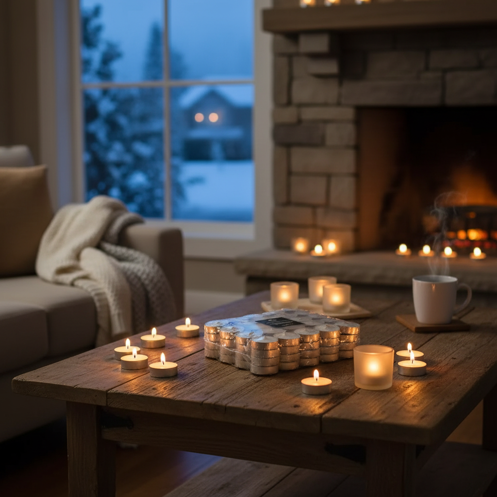 100-Pack White Unscented Tealight Candles – Bulk Decorative Tea Lights