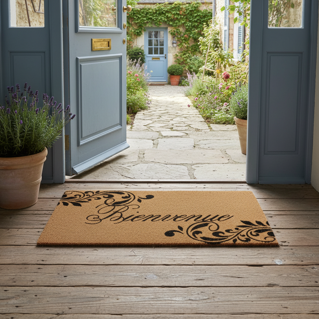 Bienvenue Coir Door Mat, Welcome Mat
