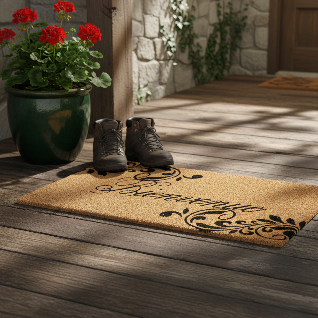 Bienvenue Coir Door Mat, Welcome Mat