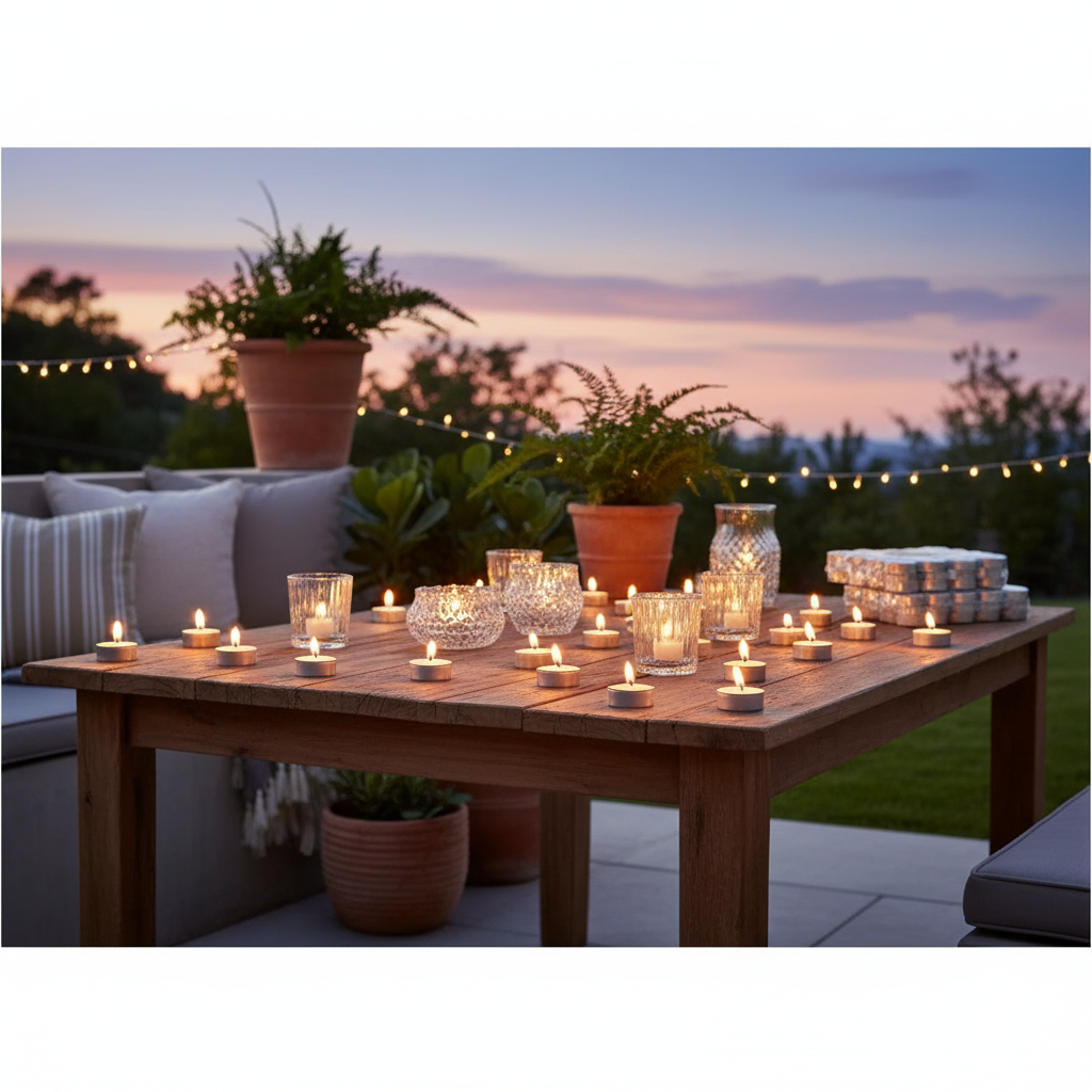 100-Pack White Unscented Tealight Candles – Bulk Decorative Tea Lights