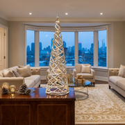 Large LED White & Gold Paper Cone Christmas Tree 31.50" – Holiday Decor