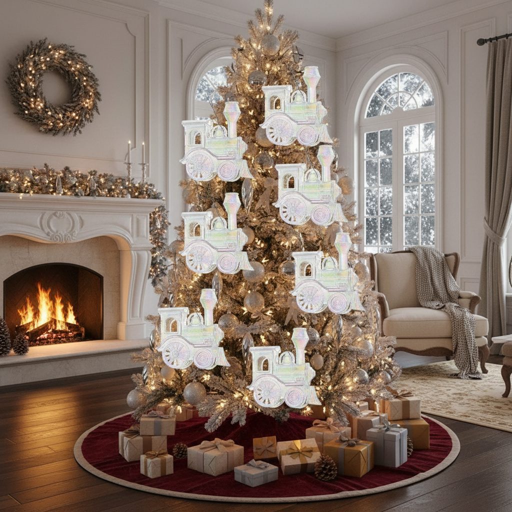Train Christmas Ornament Set of 12 – Holiday Tree Decoration