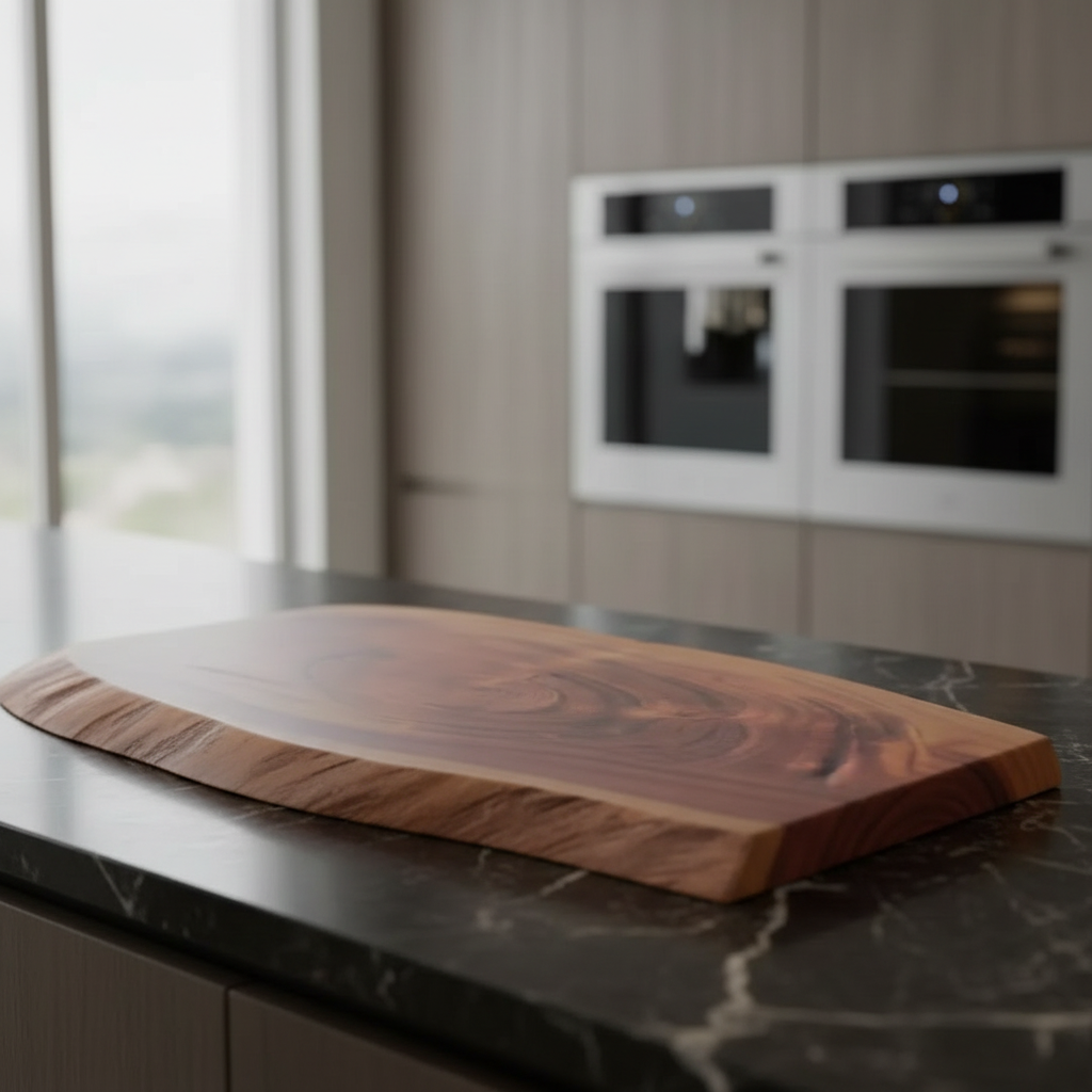 Custom Acacia Wood Live Edge Long Serving Board, Charcuterie Serving Platter, Wooden Serving Board