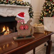 Wooden Cat Christmas Countdown Calendar – Holiday Decoration