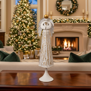 Large Metal Winged Angel Statue – Holiday Christmas Decor
