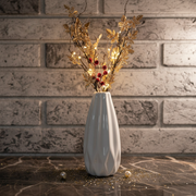 Christmas Shiny Leaves Spray Set Of 6, Holiday Floral Pick, Festive Home Decor