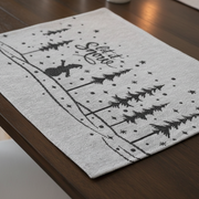 “Let It Snow” Tapestry Christmas Placemat 13x18 Set of 12 – Holiday Table Decor