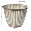 6" Refined Roots Round Planter - Set of 2