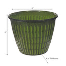 6" Vibrant Verde Round Planter - Set of 2