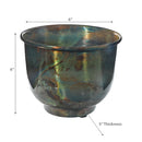 6" Vintage Roots Round Planter - Set of 2