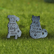 Garden Pet Figurine Decor Assorted Set Of 2, Outdoor Garden Decor, Lawn Accent
