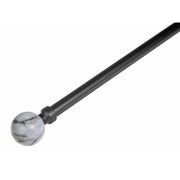 16/19Mm Metal Drape Pole Set (White Marble - Black) (28-48)
