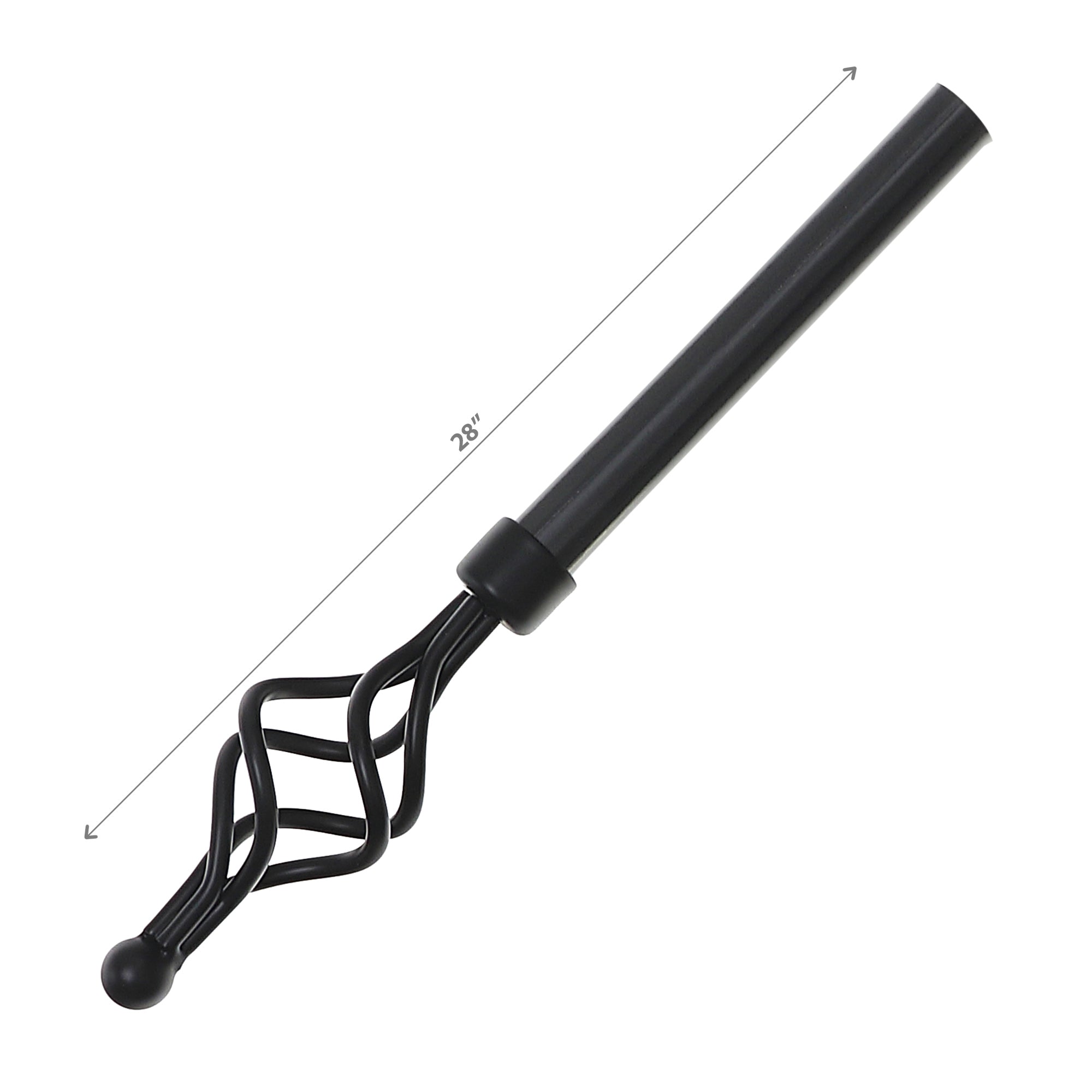 Metal Curtain Drape Pole Set Urban Black 28-48 Adjustable Window Curtain Rod Hardware