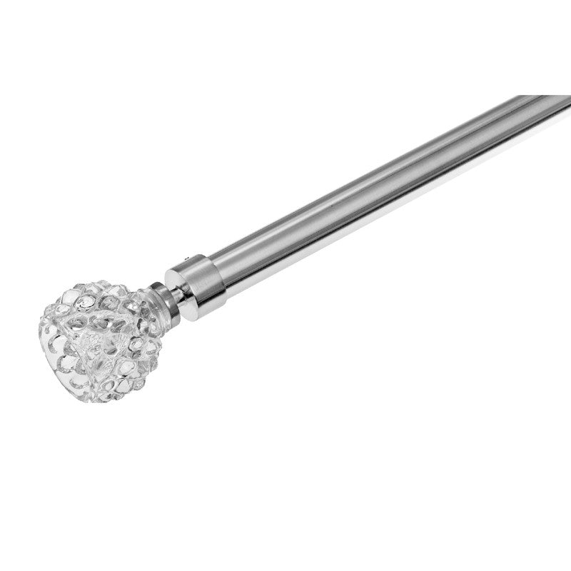 25/28mm Drape Pole Set Sigma Nickel Adjustable 66-120 Inch Curtain Rod