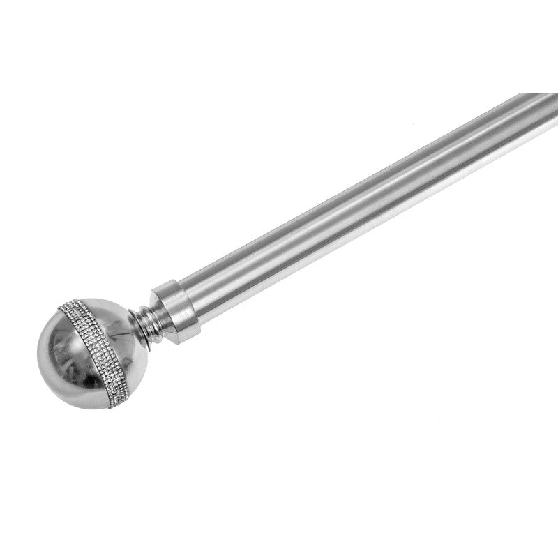 25/28mm Drape Pole Set Spark Nickel Adjustable 48-84 Inch Curtain Rod