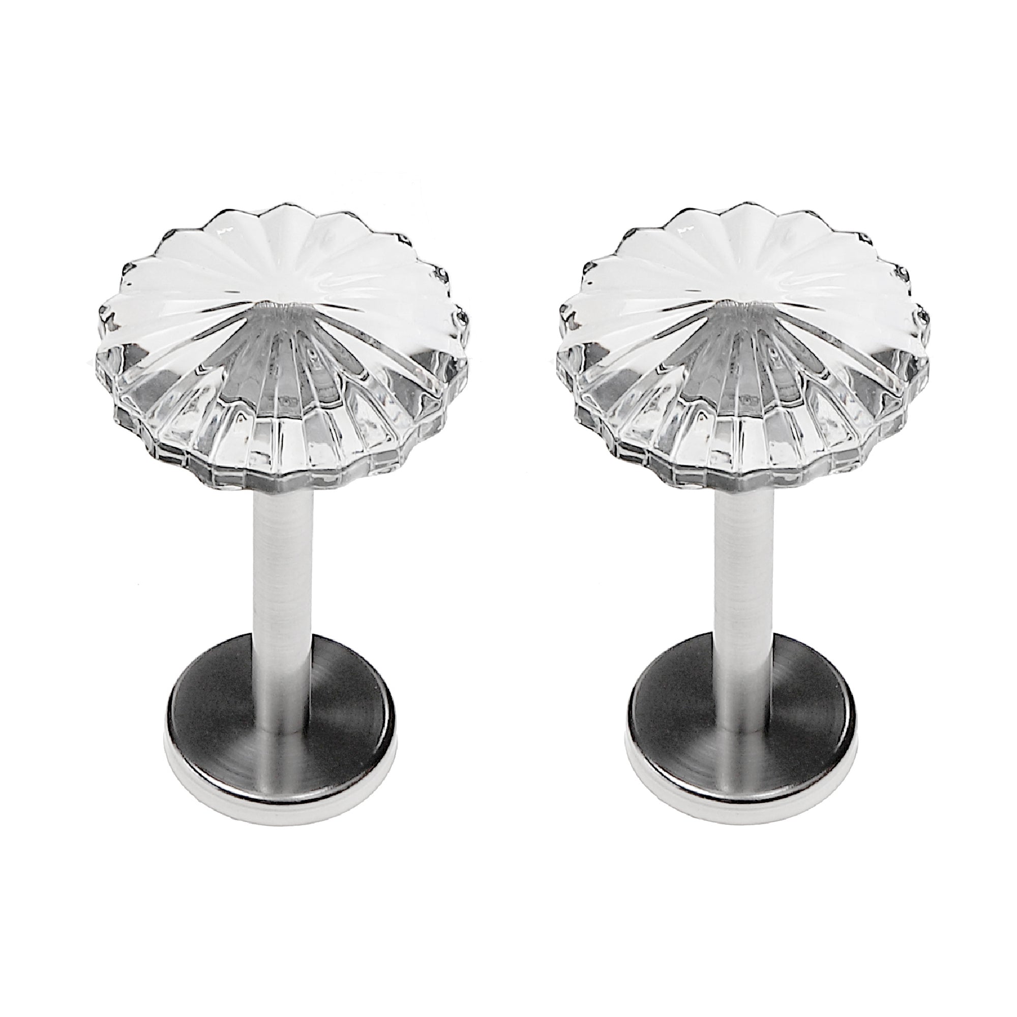 Metal Curtain Holdback Set Radial Nickel Decorative Window Drapery Holdbacks