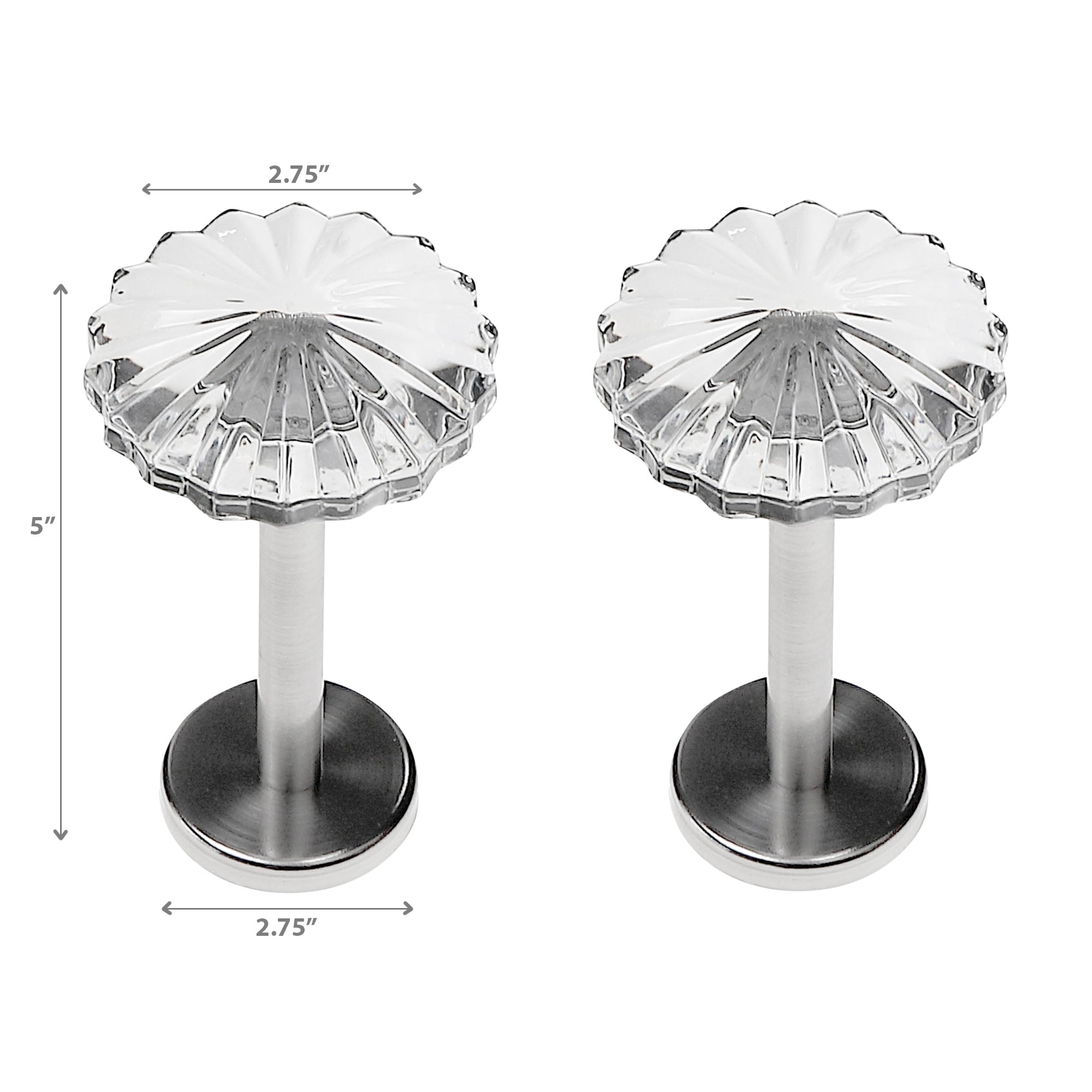 Metal Curtain Holdback Set Radial Nickel Decorative Window Drapery Holdbacks